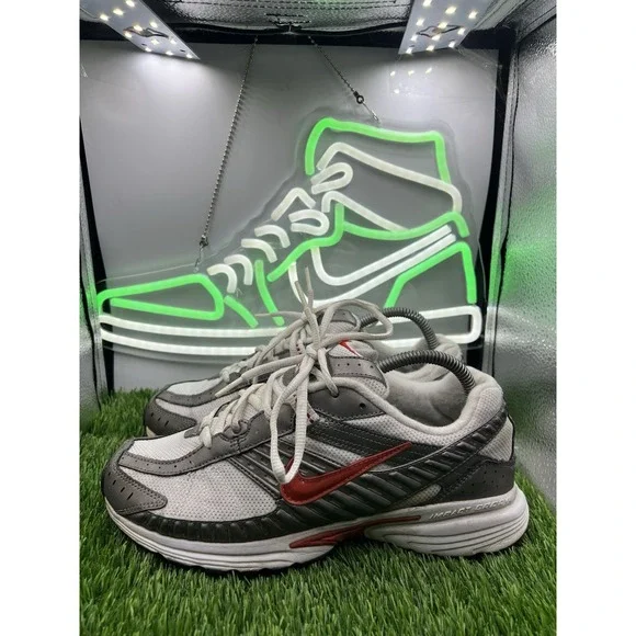 Nike Dart IV Running Shoes White Gray Red Womens Size 9.5 313801-162 - Picture 1 of 9